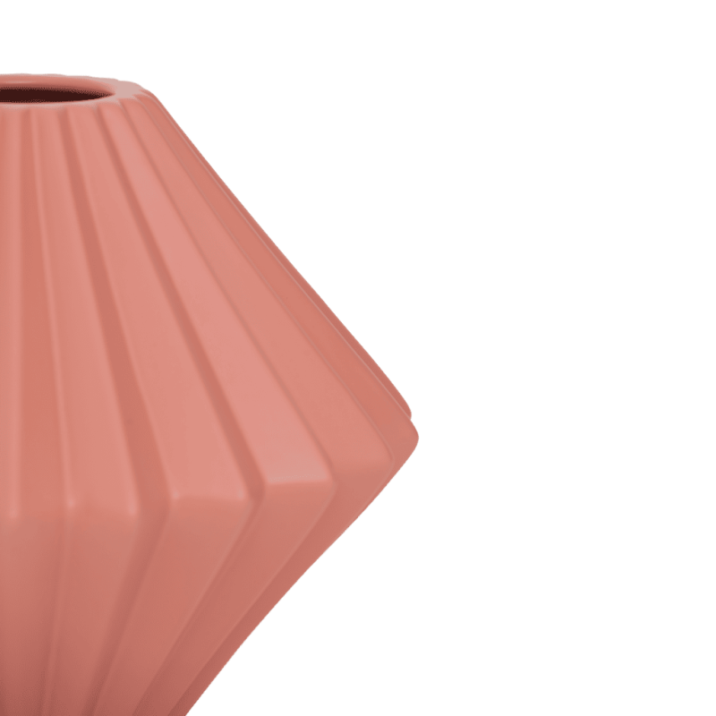 Vase géométrique céramique rose poudré Ø29x25 cm Pavo Urban Nature Culture - 4