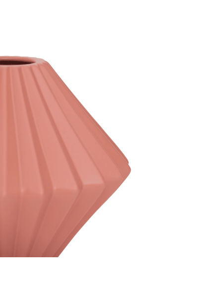 Vase géométrique céramique rose poudré Ø29x25 cm Pavo Urban Nature Culture - 4