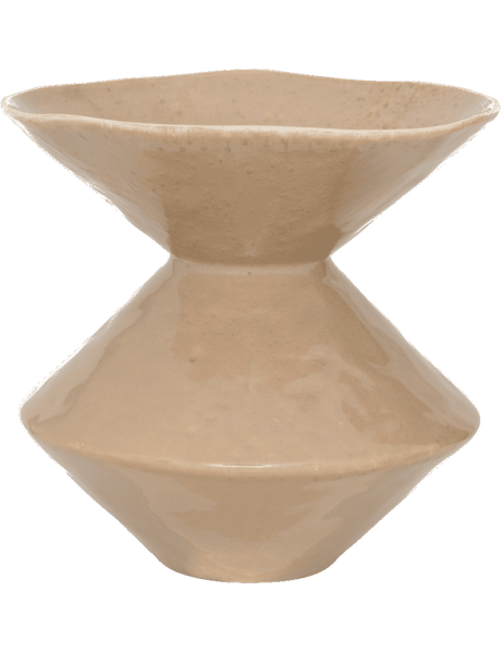 Vase céramique beige taupe organique Ø29,5x28 cm Zale Urban Nature Culture - 1