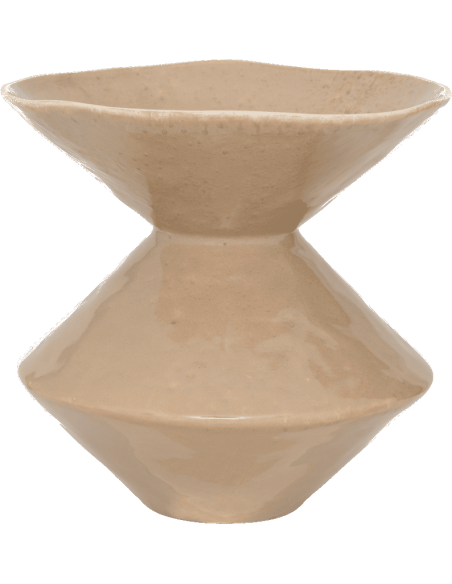 Vase céramique beige taupe organique Ø29,5x28 cm Zale Urban Nature Culture - 1