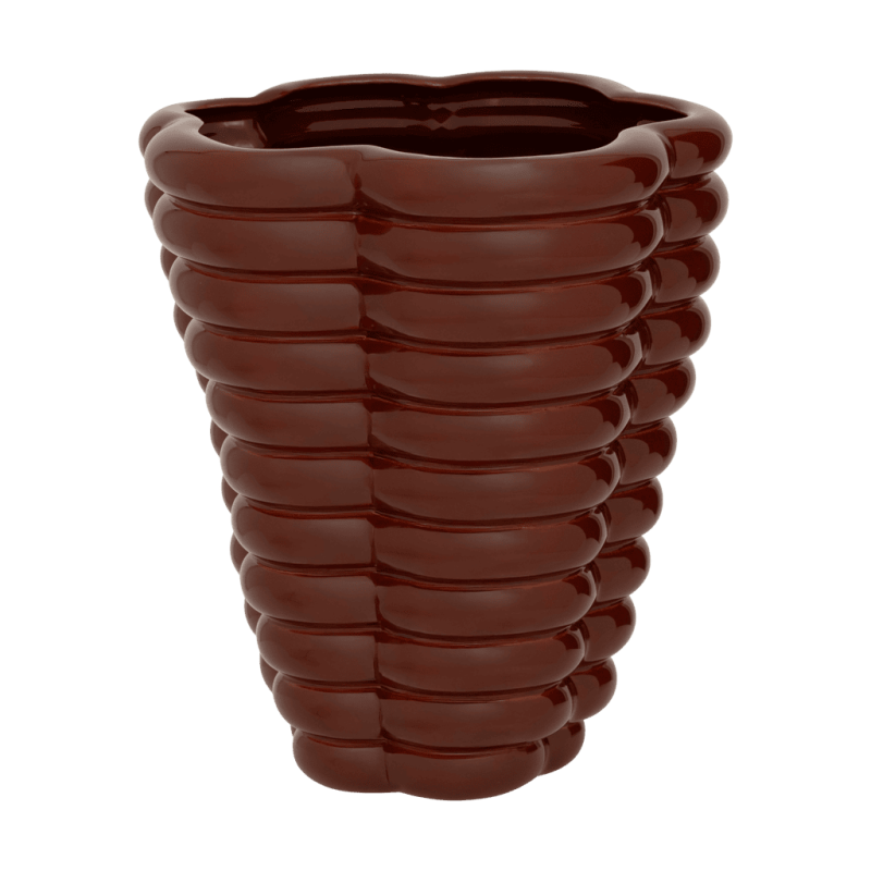 Vase céramique marron chocolat 24x24x27,5 cm Heka Urban Nature Culture - 3