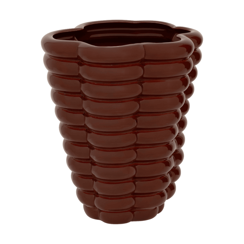 Vase céramique marron chocolat 24x24x27,5 cm Heka Urban Nature Culture - 4