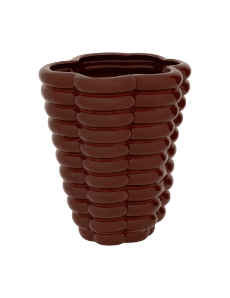 Vase céramique marron chocolat 24x24x27,5 cm Heka Urban Nature Culture - 4