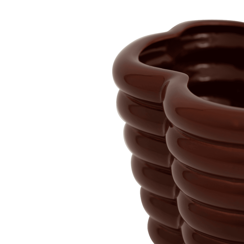 Vase céramique marron chocolat 24x24x27,5 cm Heka Urban Nature Culture - 5
