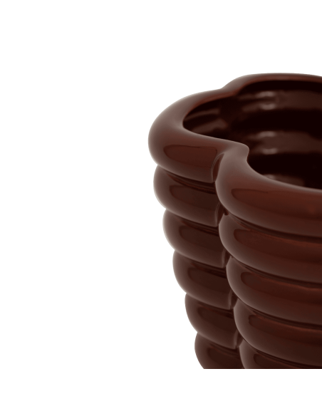 Vase céramique marron chocolat 24x24x27,5 cm Heka Urban Nature Culture - 5