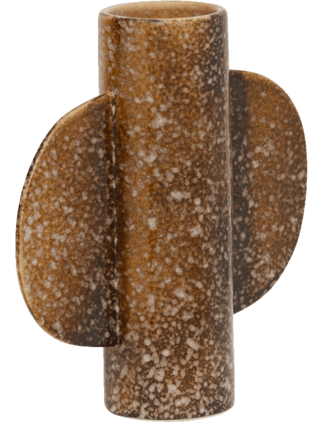 Vase céramique marron moucheté 19,5x22 cm Bran Urban Nature Culture - 1