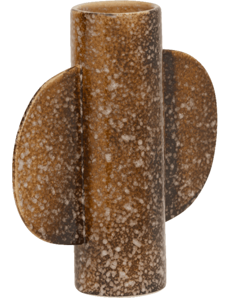 Vase céramique marron moucheté 19,5x22 cm Bran Urban Nature Culture - 1