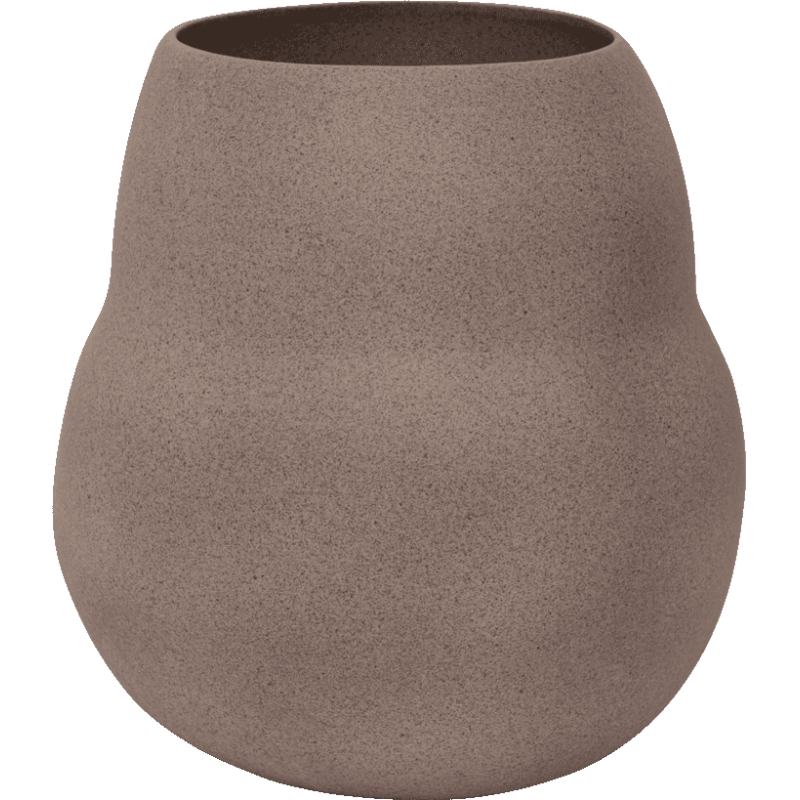 Grand cache-pot céramique taupe Ø38,5x40 cm Scout Urban Nature Culture - 1