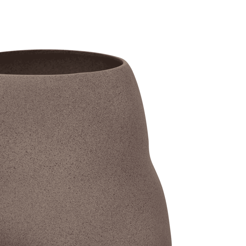 Grand cache-pot céramique taupe Ø38,5x40 cm Scout Urban Nature Culture - 4