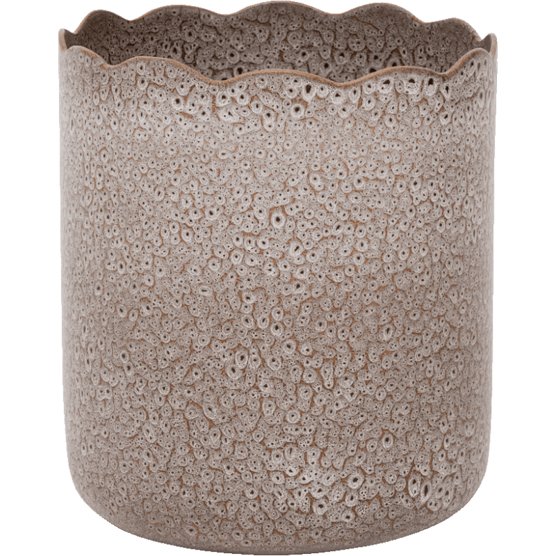 Grand cache-pot céramique beige brun Ø36x40 cm River Urban Nature Culture - 1