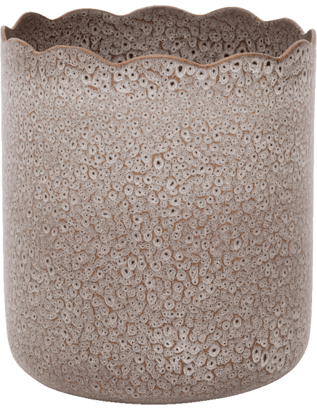 Grand cache-pot céramique beige brun Ø36x40 cm River Urban Nature Culture - 1