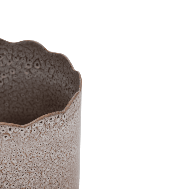 Grand cache-pot céramique beige brun Ø36x40 cm River Urban Nature Culture - 5