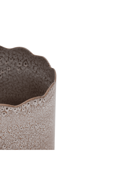 Grand cache-pot céramique beige brun Ø36x40 cm River Urban Nature Culture - 5