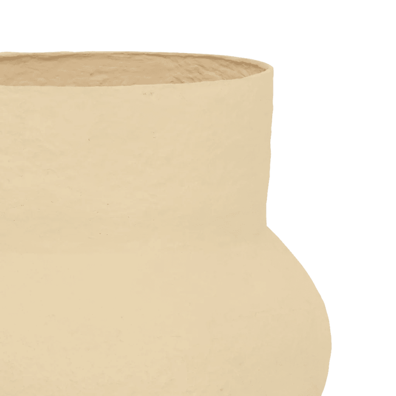 Grand vase décoratif coton mâché beige Ø46x41,5 cm Frida Urban Nature Culture - 3