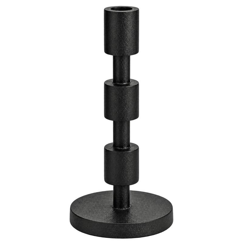 Bougeoir métal noir 11x11x25 cm Yerol