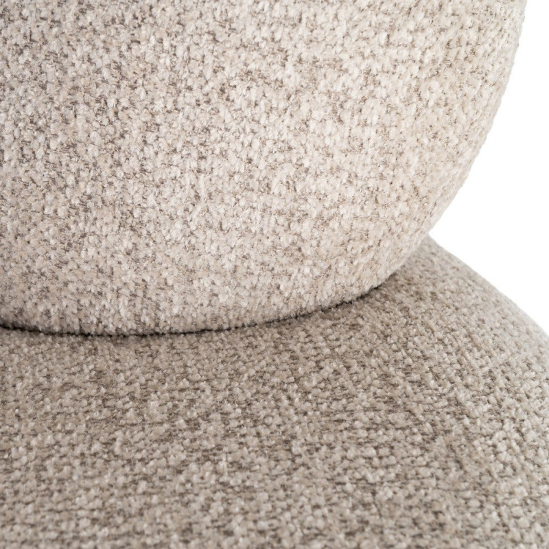 Fauteuil bouclette beige arrondi 93x93x79 cm Calerio Ixia - 10