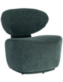Fauteuil vert sapin arrondi 77x73x79 cm Odrelio