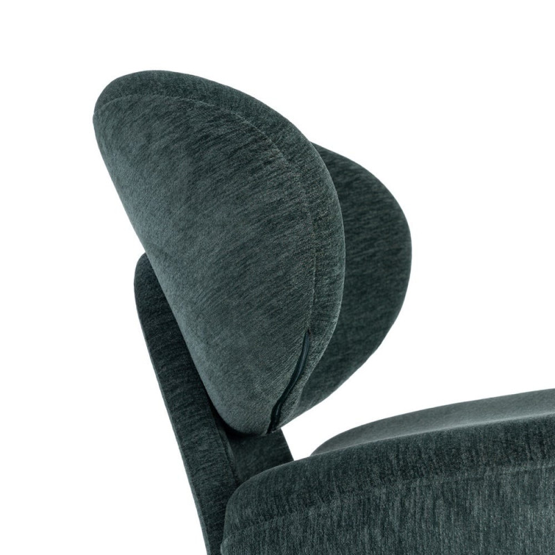 Fauteuil vert sapin arrondi 77x73x79 cm Odrelio Ixia - 3