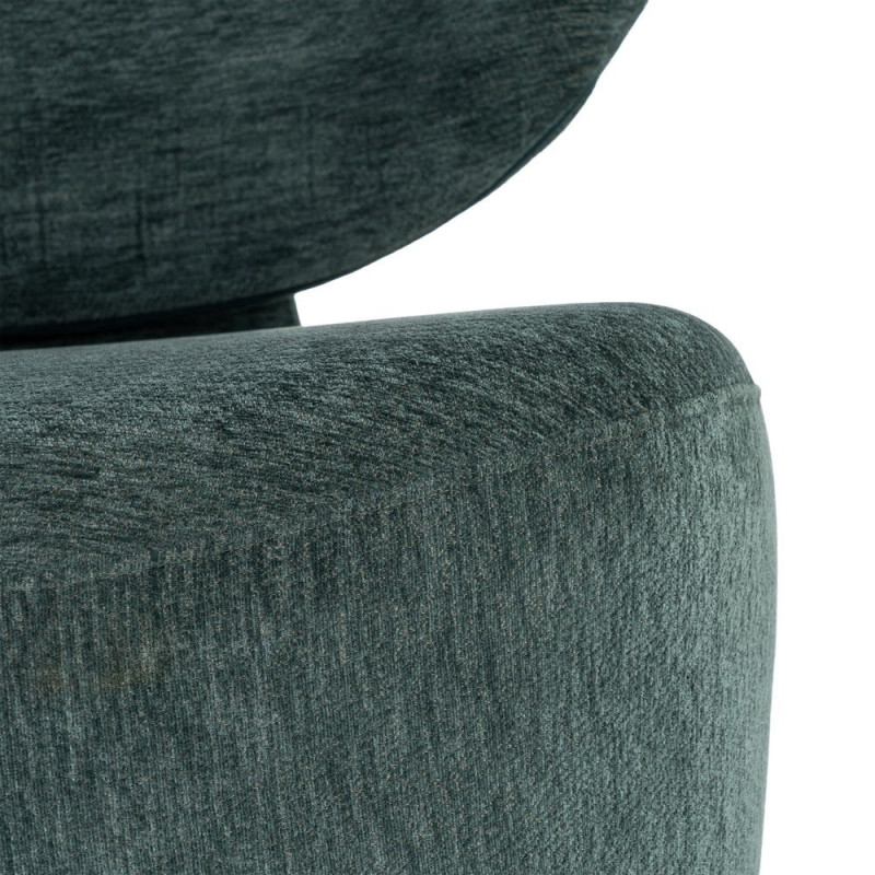 Fauteuil vert sapin arrondi 77x73x79 cm Odrelio Ixia - 4