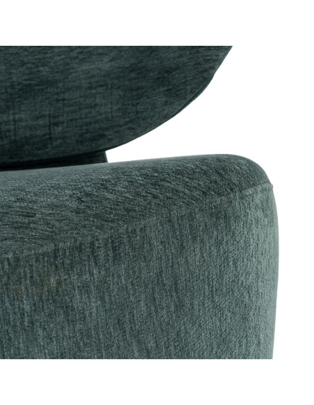 Fauteuil vert sapin arrondi 77x73x79 cm Odrelio Ixia - 4