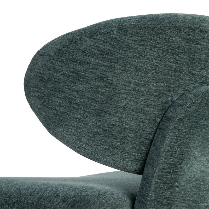 Fauteuil vert sapin arrondi 77x73x79 cm Odrelio Ixia - 5
