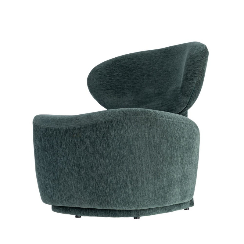 Fauteuil vert sapin arrondi 77x73x79 cm Odrelio Ixia - 8