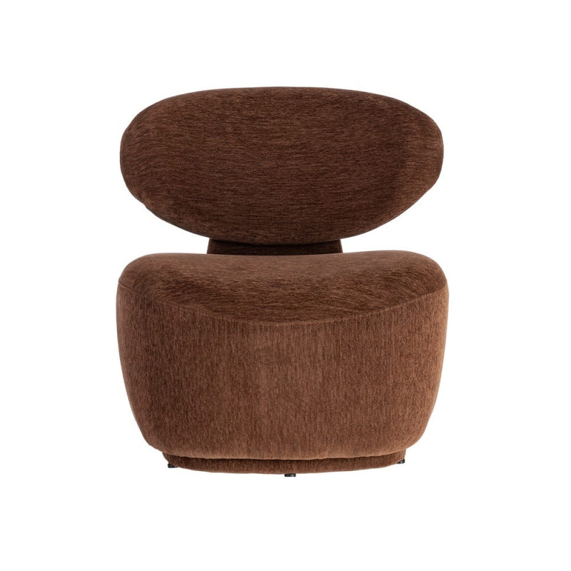 Fauteuil marron chocolat arrondi 77x73x79 cm Odrelio Ixia - 9