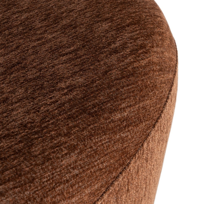Fauteuil marron chocolat arrondi 77x73x79 cm Odrelio Ixia - 10