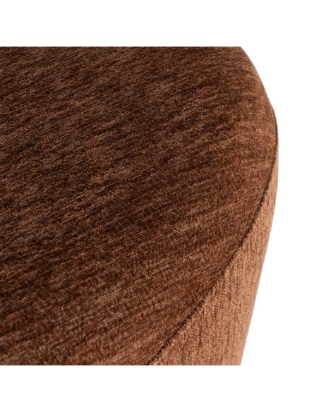 Fauteuil marron chocolat arrondi 77x73x79 cm Odrelio Ixia - 10