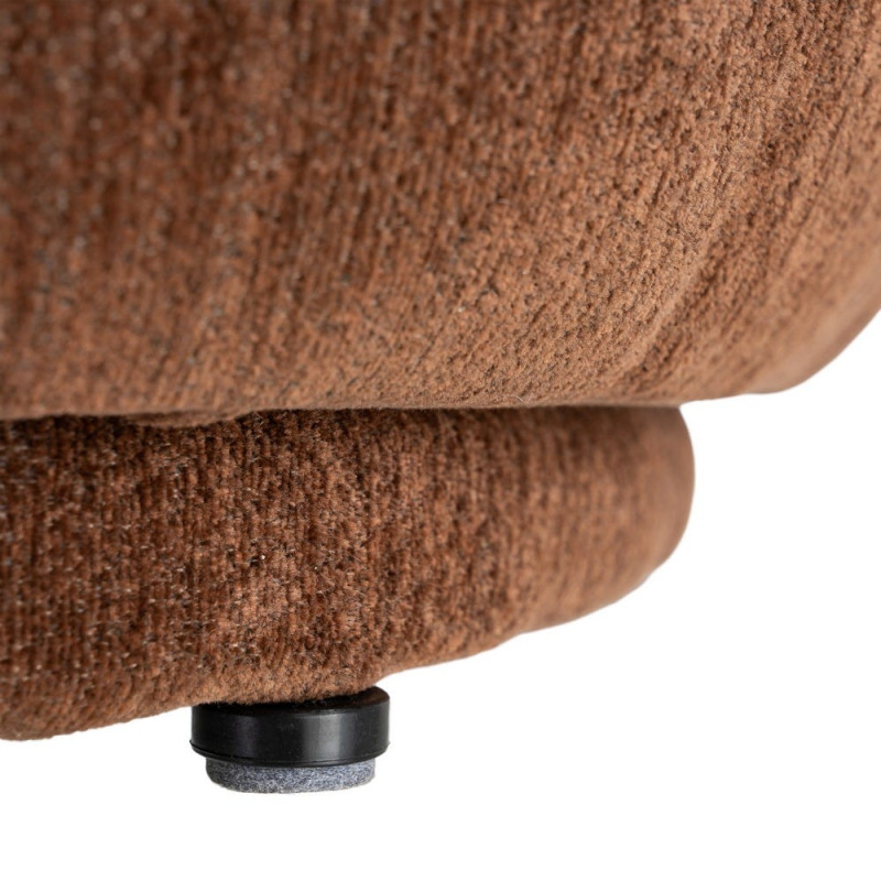 Fauteuil marron chocolat arrondi 77x73x79 cm Odrelio Ixia - 11