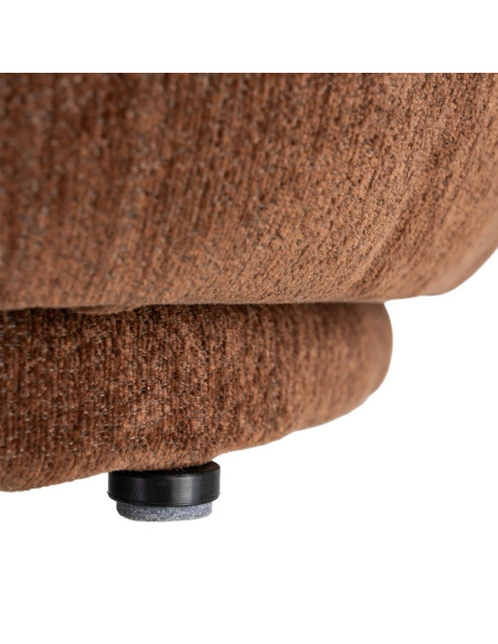 Fauteuil marron chocolat arrondi 77x73x79 cm Odrelio Ixia - 11