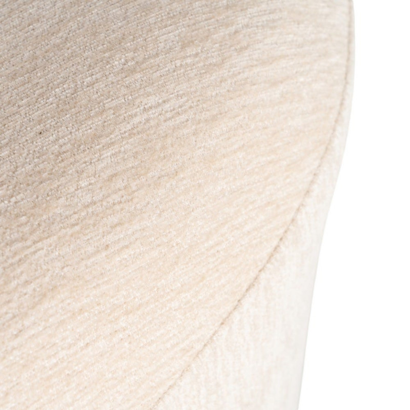 Fauteuil en tissu crème arrondi 77x73x79 cm Odrelio Ixia - 10