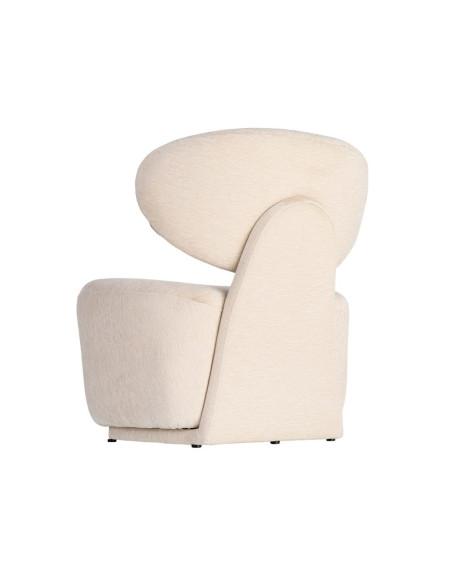 Fauteuil en tissu crème arrondi 77x73x79 cm Odrelio Ixia - 12