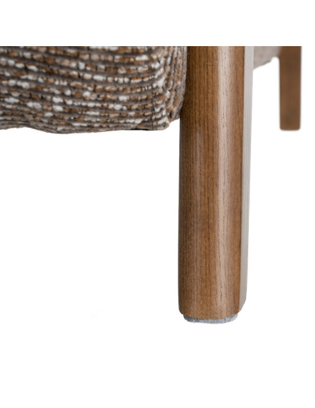 Fauteuil marron chiné en tissu et frêne 70x84x80 cm Maravio Ixia - 10