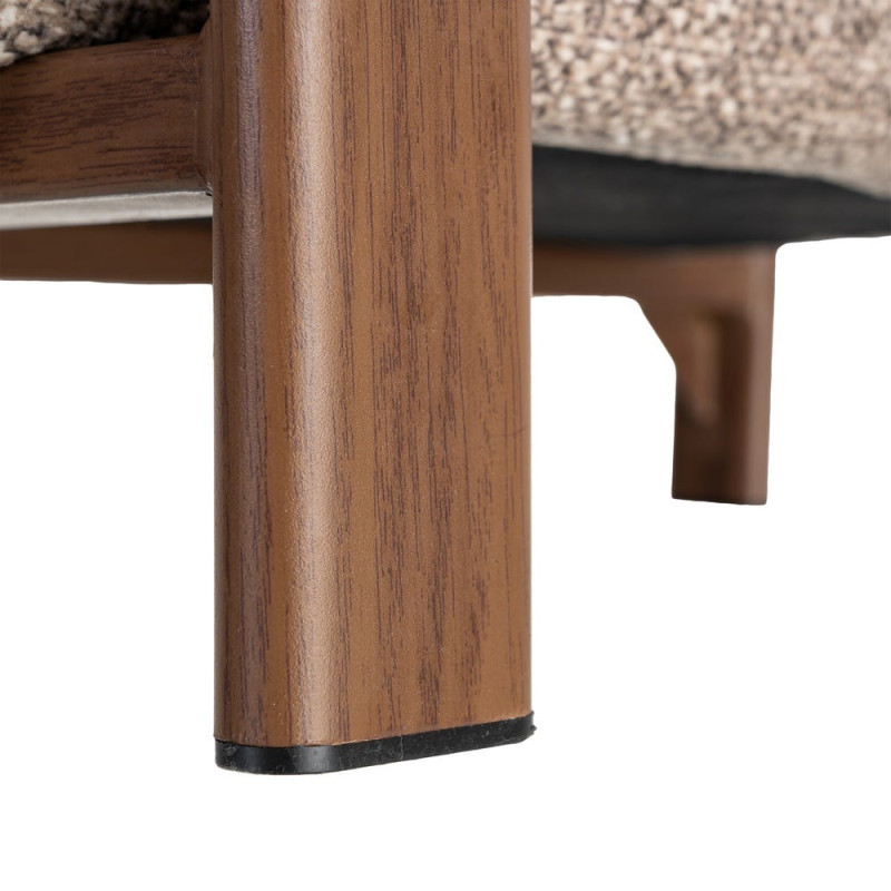 Fauteuil taupe chiné en tissu et métal 77x71,5x70 cm Soreiro Ixia - 11