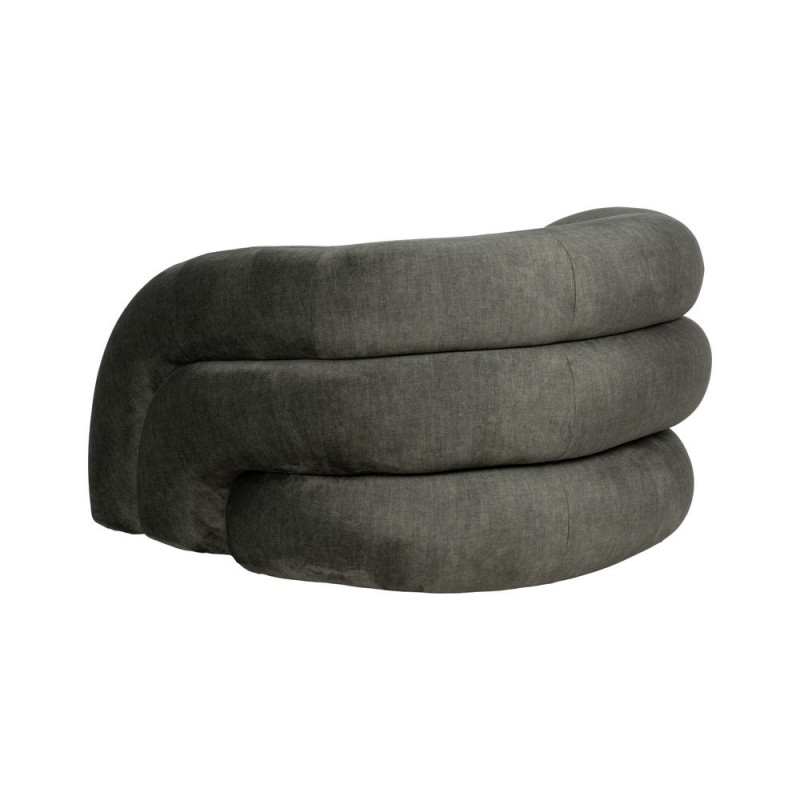 Fauteuil lounge vert olive en tissu 100x84x58 cm Silulio Ixia - 4