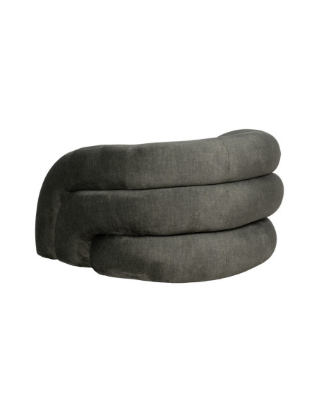 Fauteuil lounge vert olive en tissu 100x84x58 cm Silulio Ixia - 4