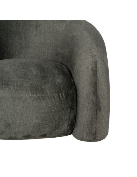 Fauteuil lounge vert olive en tissu 100x84x58 cm Silulio Ixia - 5
