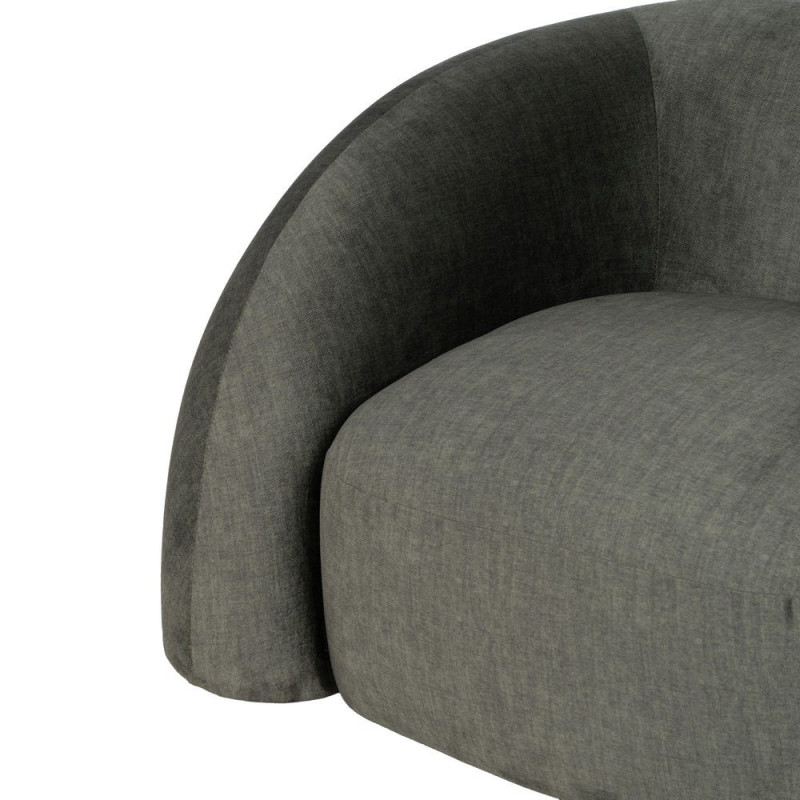 Fauteuil lounge vert olive en tissu 100x84x58 cm Silulio Ixia - 6