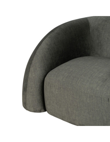 Fauteuil lounge vert olive en tissu 100x84x58 cm Silulio Ixia - 6