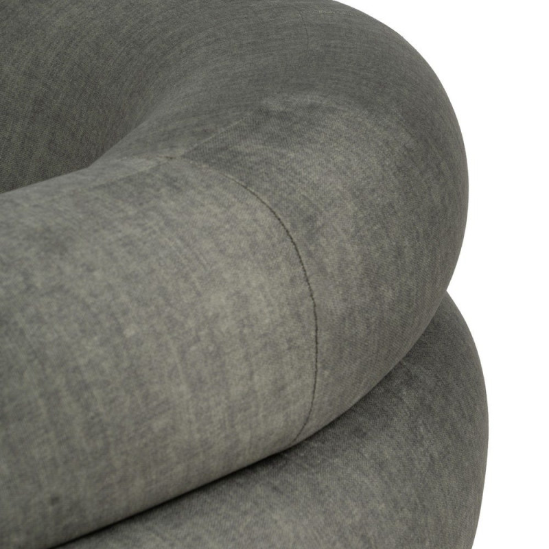 Fauteuil lounge vert olive en tissu 100x84x58 cm Silulio Ixia - 7