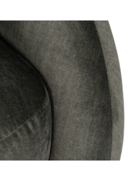 Fauteuil lounge vert olive en tissu 100x84x58 cm Silulio Ixia - 8