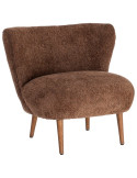 Fauteuil marron chocolat en tissu 78x77x72 cm Belorio