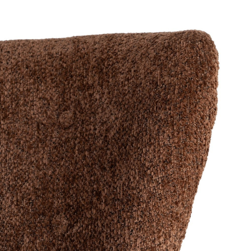 Fauteuil marron chocolat en tissu 78x77x72 cm Belorio Ixia - 7