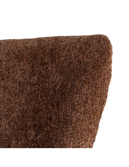Fauteuil marron chocolat en tissu 78x77x72 cm Belorio Ixia - 7