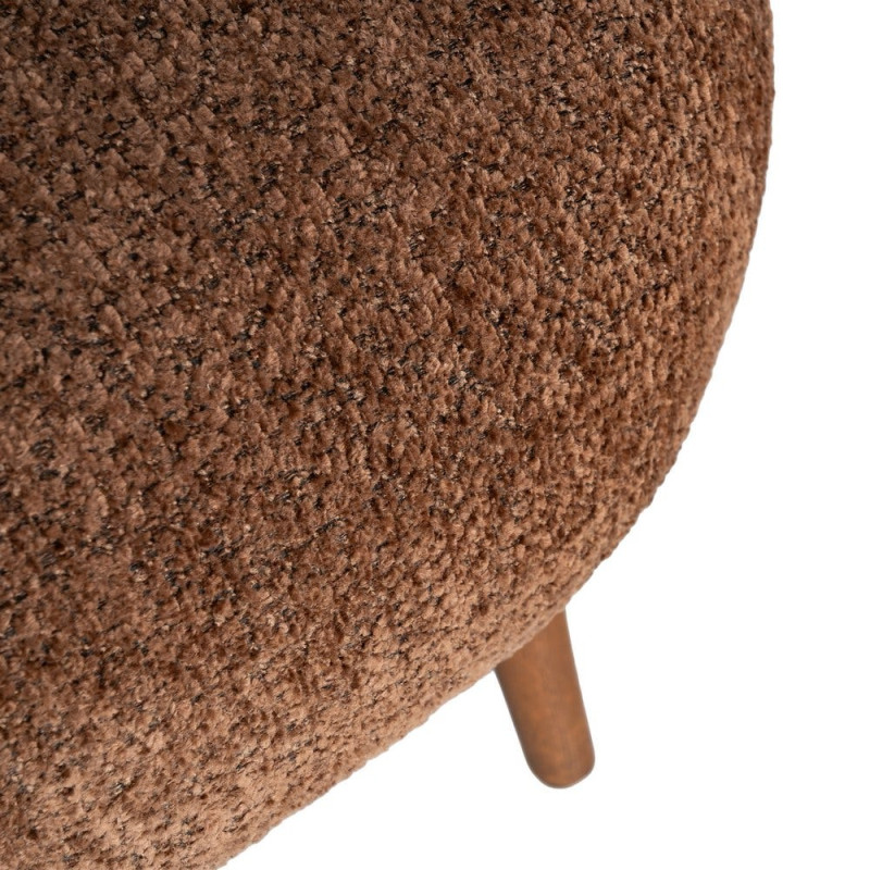Fauteuil marron chocolat en tissu 78x77x72 cm Belorio Ixia - 10