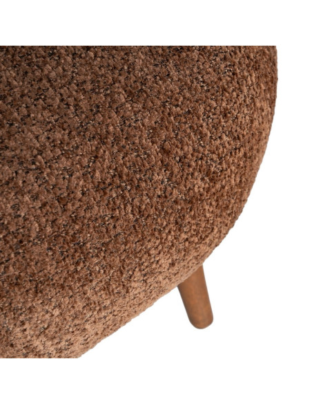 Fauteuil marron chocolat en tissu 78x77x72 cm Belorio Ixia - 10