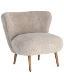 Fauteuil beige sans accoudoirs en tissu 78x77x72 cm Belorio