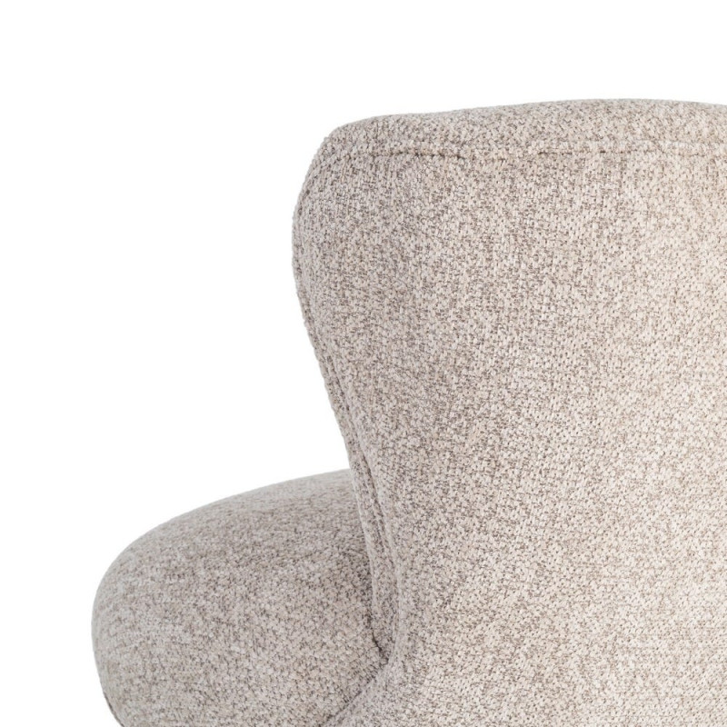 Fauteuil beige sans accoudoirs en tissu 78x77x72 cm Belorio Ixia - 5