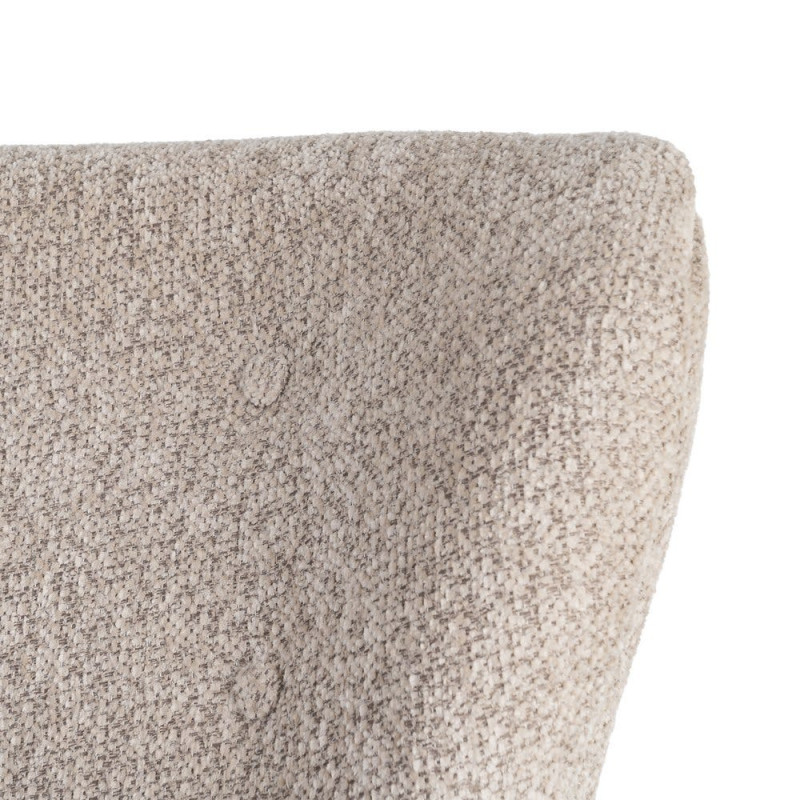 Fauteuil beige sans accoudoirs en tissu 78x77x72 cm Belorio Ixia - 7